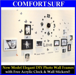 New Model Elegant DIY Eleven Photo Wall Frames Decoration (Black White)